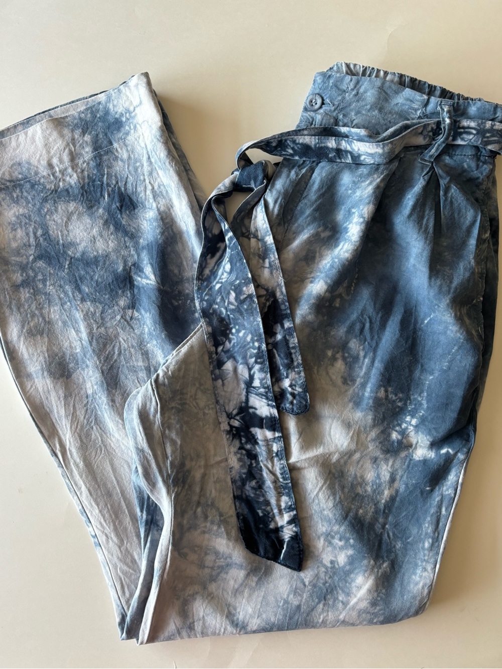 Cloth & Stone x Anthropologie High Waist Tie-Dye Pants with Waist Belt